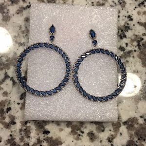 Blue stone earrings